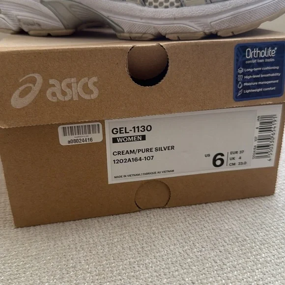 ASICS GEL-1130 in Cream/Pure Silver - Picture 6 of 6
